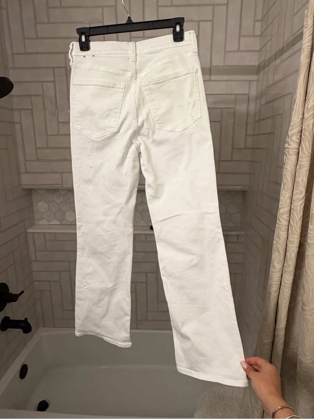 J. Crew White Cropped Flare Jeans